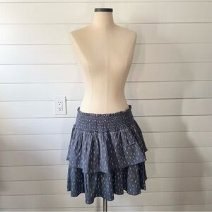 Universal Thread- Navy printed ruffled mini Skirt- XL